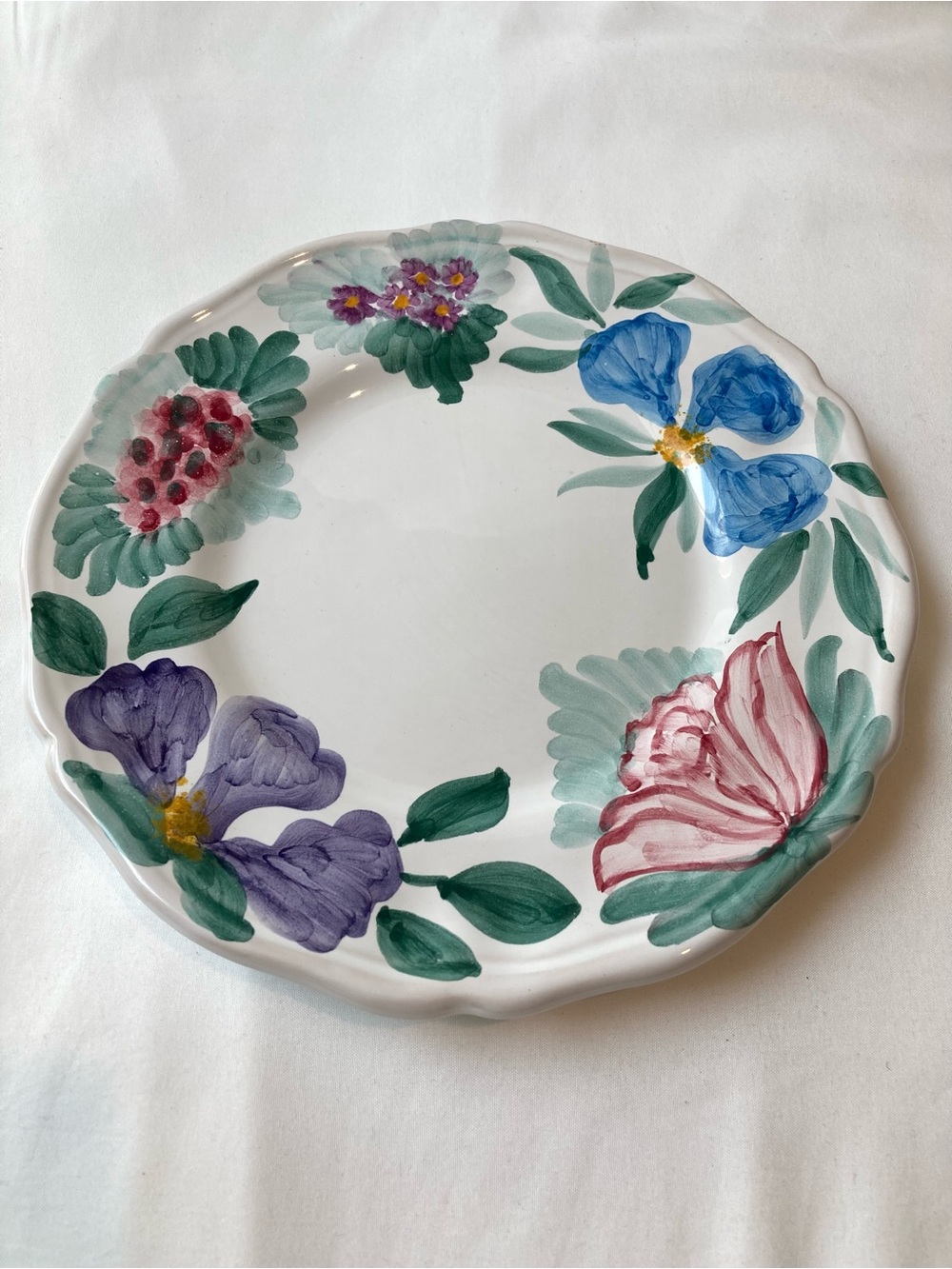 Fortebraccio Ceramiche Flora 8” Salad Dessert Plate Italian Replacement Dinner